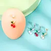 Venta Directa Anillo para Ombligo de Fruta Cereza Roja con Circonita, Anillo para Ombligo Simple y Sexy Super Brillante, Anillo para Ombligo de Moda y Único