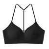 Lencería sexy con estampado de leopardo para mujer, estilo fino de verano, minimiza los bustos grandes, proporciona soporte y elevación, cuello halter, sujetador con espalda descubierta