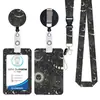 Lanyard de Poliéster con Transferencia de Calor Transfronteriza Llavero Floral de Mármol con Clip para Lanyard Hebilla de Fácil Extracción Funda para Identificación Gradiente