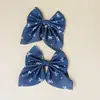 Tela de Poliéster Estampado de Mezclilla Esquina Flotante Pequeña Lazo Accesorios para Prendas Semi-Terminadas Materiales para Manualidades Venta al por Mayor