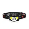 Nueva Linterna Frontal LED de Alto Brillo con Sensor para Pesca Nocturna al Aire Libre, Mini Linterna Frontal Recargable por USB, Luz Roja de Advertencia, Linterna Frontal Impermeable