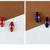 Nuevo 9*18mm ojo de caballo garra dorada turmalina taladro color degradado gema diy joyería piedra cristal joyería al por mayor