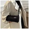 Bolsa de Textura Escarchada para Mujer, Bolso Almohada Cilíndrico de Moda, Nuevo Modelo 2025, Bolso Versátil de Gran Capacidad Casual y Elegante para Mujer