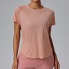 Caijue Transfronterizo Nuevo Ropa de Yoga Camiseta de Manga Corta para Mujer Holgada Transpirable Casual Profesional Ropa para Correr Fitness para Mujeres