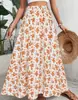 Comercio Exterior Transfronterizo Europeo y Americano Amazon Aliexpress Tk Estilo Bohemio Ceñidor de Cintura Falda Larga de Mujer Media Falda