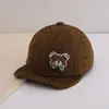 Oso Perla Dulce Gorra de Pico de Pato para Bebé Venta al por Mayor Coreana Suave Linda Gorra para Niña Otoño Invierno Gorra de Ala Suave