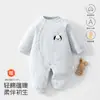 Mameluco para bebé para otoño e invierno, algodón Clase A, corte al bies para recién nacido, mameluco sin costuras, ropa de bebé, traje para gatear de recién nacido