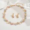 Conjunto Popular Retro de Collares de Perlas Europeos y Americanos, Accesorios para Banquete de Boda de Novia Fiesta, Joyería Elegante para Mujeres