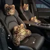 Reposacabezas y Soporte Lumbar para Coche con Estampado de Leopardo Transfronterizo Nuevo Cojín Decorativo para el Interior del Coche Cojín Cómodo y de Gama Alta Almohada para el Cuello del Coche