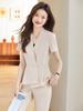 Traje de alta gama de manga corta para mujer, verano, temperamento profesional, ropa de trabajo para recepción de hotel, ropa de trabajo para joyería