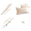 Juego de Cama de Algodón Nanjiren Funda Nórdica Sábana Juego de Tres Piezas para Hogar Dormitorio Color Sólido Simple Lujo Ligero Color Sólido Juego de Cuatro Piezas