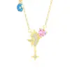 Nuevo Collar Estilo Francés Europeo y Americano para Niñas, Diseño Estético de Lujo Ligero, Cadena para Clavícula, Retro, Elegante, Fresco y Dulce