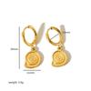 Pendientes transfronterizos con elementos marinos, nuevos pendientes de estrella de mar de acero inoxidable chapados en oro de 18 quilates, pendientes a juego de moda europea y americana para mujer.