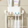 Suporte para Escova de Dentes Copo para Enxágue Sem Furos Montado na Parede do Banheiro Copo para Escovação Conjunto de Escovação para Vaso Sanitário