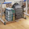 Estante de almacenamiento de cesta colgante para escritorio de estudiante, organizador de gran capacidad debajo del escritorio para el aula, organizador colgante para mochila y papelería