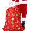 Bolsas de Regalo Grandes de Navidad con Cordón, Bolsas de Algodón con Cordón al por Mayor, Bolsas de Regalo de Papá Noel, Bolsas de Navidad de Poliéster-Algodón con Cordón