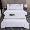 Ropa de Cama Hotelera al por Mayor Juego de Cuatro Piezas para Hotel Juego de Tres Piezas Blanco Puro Juego de Cuatro Piezas para B&B Funda de Edredón Sábanas