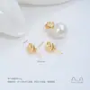 Colgante de Corazón, Estrella de Cinco Puntas, Trébol y Corona Chapado en Oro Blanco de 14K con Circonia Incrustada y Soporte para Pin de Perla Accesorios Hechos a Mano para DIY