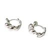 Pendientes Dorado Trenzado con un Toque Otoñal de Alta Gama, Pendientes con Pasador de Plata 925 para Mujer, Aros Minimalistas, Pinzas para Orejas y Colgantes Únicos para Orejas