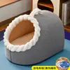 Casa para perro invierno cálida engrosada semi-cerrada sentido de seguridad perro mediano y pequeño cama para perro nido para gato villa de lujo venta al por mayor transfronteriza