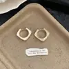Brincos Quadrados Geométricos de Metal Estilo Minimalista Francês para Mulheres, Novo Design Personalizado da Moda, Acessórios de Orelha de Luxo Leve de Alta Qualidade