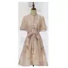 Vestido Hecho a Mano con Cuentas para Mujer, Vestido Corto con Cinturón de Corbata Calidad de Exportación, Conjunto de Vestido de Dos Piezas Fairy Resort