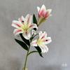 Flor Artificial Impresa en 3D Flor Pequeña de Lirio Boda Decoración del Hogar Adornos Florales Flor Falsa Arreglo Floral para Boda
