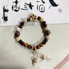 Pulsera de Cerámica Jingdezhen Pulsera de Estilo Étnico Joyería de Círculo Único Pulsera de Cuentas con Hilo Elástico Hecho a Mano Fabricante Suministro