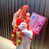 Llavero de Mascota Rojo Colgante para Bolsa de Año Nuevo Llavero de Pareja para Coche Día de Año Nuevo Pequeño Regalo Al por Mayor