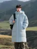 Chaqueta acolchada de algodón de longitud media para hombre, abrigo cálido engrosado de invierno, chaqueta tipo panal cortavientos unisex