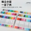 Marcador de Pincel de Acuarela de Doble Punta Lavable Set de Pinceles para Niños Pintura Artística para Estudiantes Tinta a Base de Agua Pluma de Trazo Fino Apilable