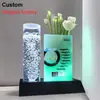 Soporte de Exhibición de Cosméticos Acrílico Personalizado de Múltiples Niveles con Panel Trasero Desmontable e Iluminación LED Adecuado para Mostradores de Tiendas Minoristas