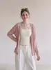 Cárdigan de seda de hielo con protección solar para mujer, de manga larga, fino, prenda exterior de verano, cubrepiernas con cuello en V para aire acondicionado, top de punto suelto transpirable