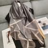 Fábrica Primavera e Outono Novo Estilo Coreano Elegante Cachecol Linha Cachecol Borda Dourada Cachecol Xale Cachecol Longo Mulheres