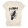 Amazon Ebay Estación Independiente Moda Elegante Mujer Nuevo Producto F-Caw-F Camiseta de Manga Corta con Cuello Redondo y Estampado de Águila