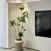 Madera de Pata de Pato Jingpin Haihong Simulación Planta Verde Interior Biónica Maceta Alto Nivel Lujo Ligero Sala de Estar Planta Falsa Grande de Piso