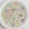 14mm Alto UV Transparente Luminoso Agujero para Colgar Perla Redonda diy Hecho a Mano Colgante de Coche Llavero Material de Perlas Accesorios de Joyería