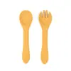 Plato con Ventosa Resistente a Caídas, Tenedor, Cuchara y Taza de Silicona de Grado Alimenticio Transfronterizo, Set con Babero de Silicona