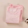 Ropa de Algodón Colorida de Otoño para Niños y Niñas, Camisetas Interiores de Otoño e Invierno para Bebés, Camisetas de Manga Larga, Ropa Interior para el Hogar, Ajustadas