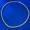 Nuevo collar de plata S925 de Mujing Jewelry, elegante collar de moda europea y americana con forma de gota de agua y diamantes redondos, collar lleno de diamantes.