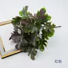Plantas artificiales verdes con mango pequeño de plástico, hojas de Monstera, para decoraciones de boda, arreglos de escena de salón de bodas con temática de bosque, paisajismo de jardín de seda