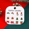 Conjunto de pendientes navideños de tres piezas, nuevos y creativos, de Europa y Estados Unidos, venta al por mayor, con forma de campana roja y verde.