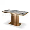 Juego de Mesa y Sillas de Comedor de Lujo Estilo Occidental para Comercio Exterior, Mesa y Sillas de Comedor de Lujo para Restaurantes de Hotel y Cafeterías, Mesa y Sillas de Comedor de Pizarra