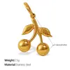 Colección de Colgantes Mini Mariposa Corazón Dorados Creativos Transfronterizos Europeos y Americanos Accesorios Pequeños de Acero Inoxidable Chapado en Oro de 18 Quilates