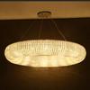 Lámpara de araña para sala de estar atmosférica clásica americana, luz principal para pasillo, habitación, dormitorio, cálida y romántica, lámpara de cristal tipo rosquilla francesa