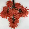 Hojas de Banyan Simuladas al por Mayor, Hojas de Ginkgo, Hojas Pegadas, Hojas Falsas de Arce Rojo, Ramas para Paisajismo de Ingeniería de Hoteles, Decoración de Jardín