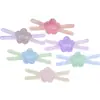 Grampo de Cabelo Doce X Flor para Crianças Scrunchie Elástico de Cabelo Faixa de Cabelo Design Acrílico Impresso Presilha de Cabelo Acessórios DIY