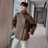 Ropa de Abrigo de Lana Sarga Estilo Retro Old Money para Hombre Otoño e Invierno Marca de Tendencia Diseño Corto Rompevientos Chaqueta Holgada