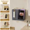Caja de Pañuelos para Montar en la Pared con Soporte para Teléfono, Organizador de Almacenamiento Multifuncional para el Hogar