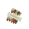 Daiyueda Unhas Usáveis Puras Feitas à Mão Outono e Inverno Novo B321 Totalmente Pintadas à Mão Esculpidas Elegantes Estilo Exportação Adesivo de Nail Art